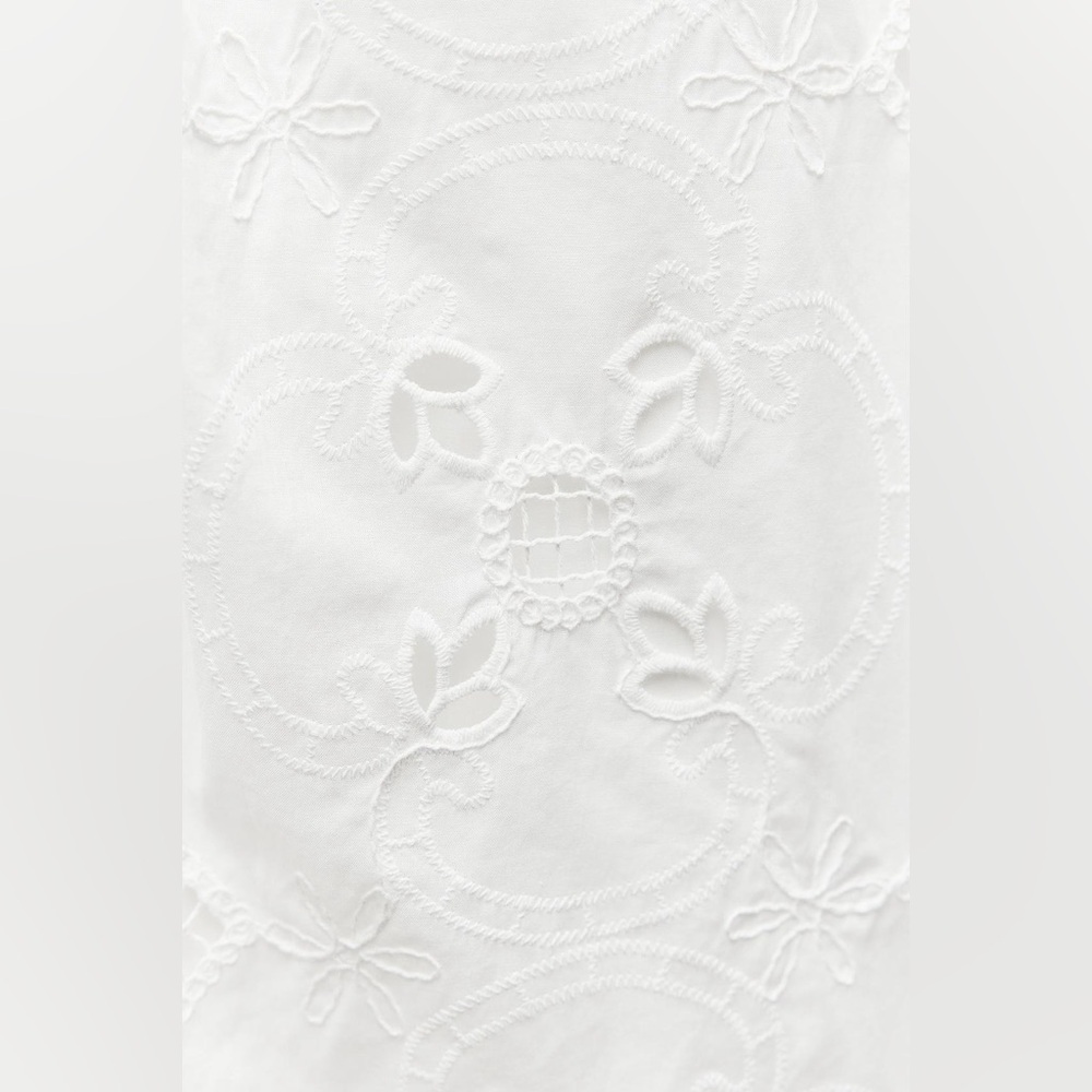 Sara white lace long sleeve maxi dress with waist belt boho summer vacation - Picture 15 of 16